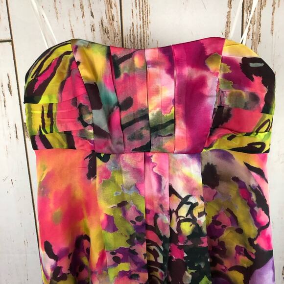 NWT ABS by Allan Schwartz Dress, Size 2. Beautiful bright print - Picture 2 of 5